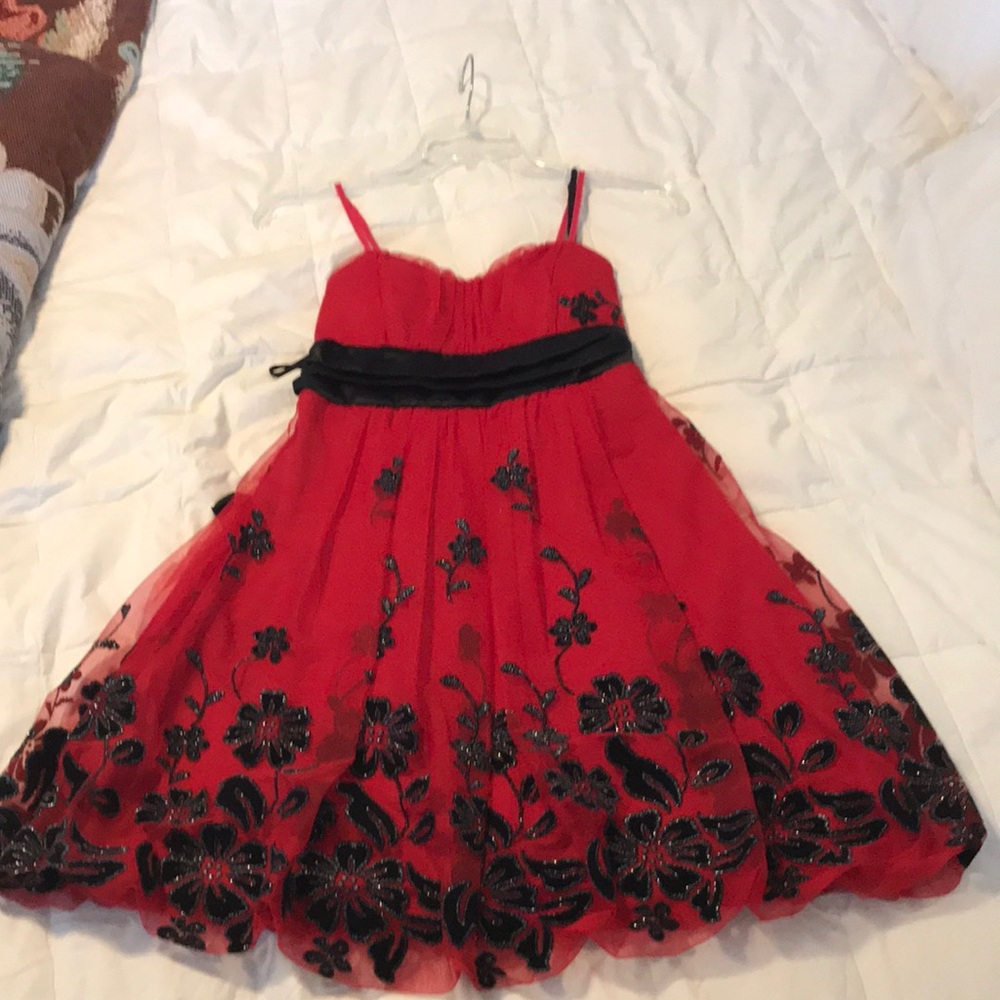 red mini dress